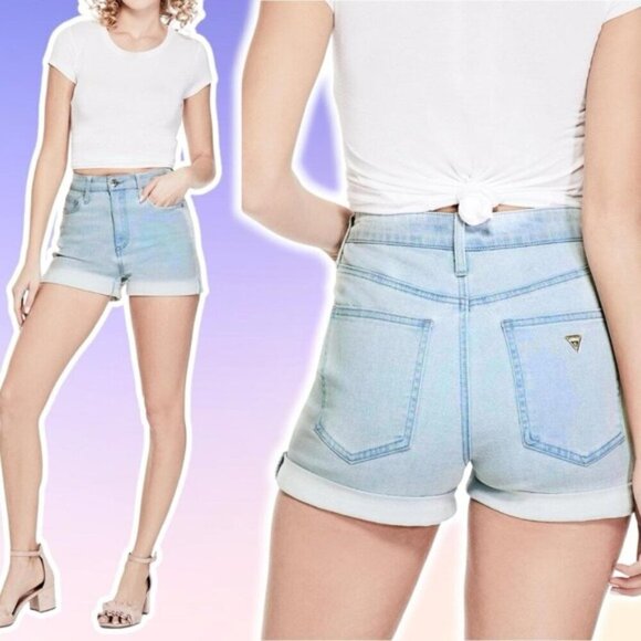 Guess Gia Rolled Cuff Short - Picture 1 of 8